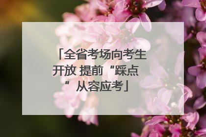 全省考场向考生开放 提前“踩点”从容应考