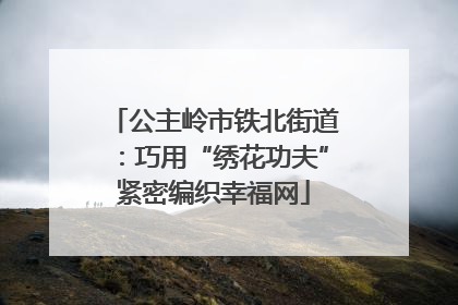 公主岭市铁北街道：巧用“绣花功夫”紧密编织幸福网