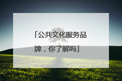 公共文化服务品牌，你了解吗