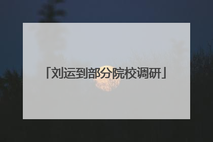 刘运到部分院校调研