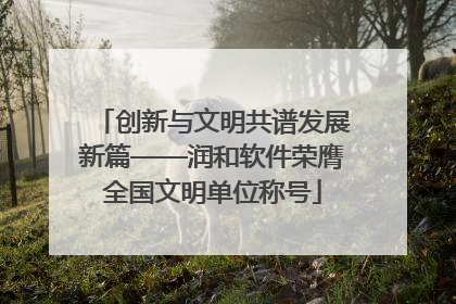创新与文明共谱发展新篇——润和软件荣膺全国文明单位称号