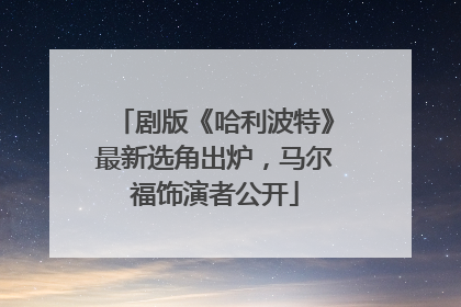 剧版《哈利波特》最新选角出炉，马尔福饰演者公开