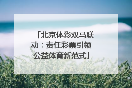 北京体彩双马联动：责任彩票引领公益体育新范式
