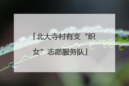 北大寺村有支“织女”志愿服务队