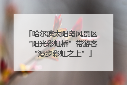 哈尔滨太阳岛风景区“阳光彩虹桥”带游客“漫步彩虹之上”