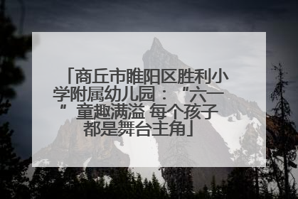 商丘市睢阳区胜利小学附属幼儿园：“六一”童趣满溢 每个孩子都是舞台主角
