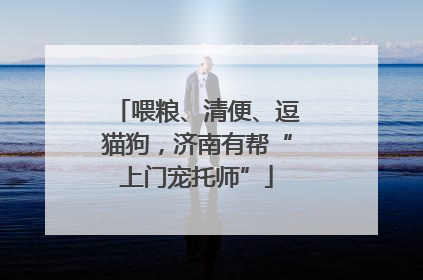 喂粮、清便、逗猫狗，济南有帮“上门宠托师”
