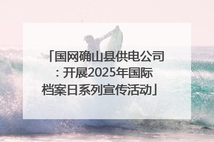 国网确山县供电公司：开展2025年国际档案日系列宣传活动