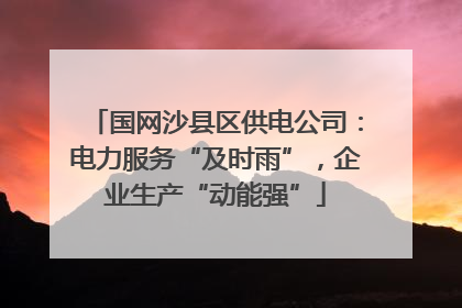 国网沙县区供电公司：电力服务“及时雨”，企业生产“动能强”