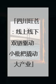 四川旺苍：线上线下双链驱动 小枇杷撬动大产业