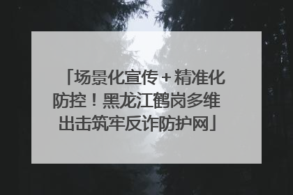 场景化宣传＋精准化防控！黑龙江鹤岗多维出击筑牢反诈防护网