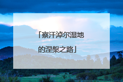 察汗淖尔湿地的涅槃之路