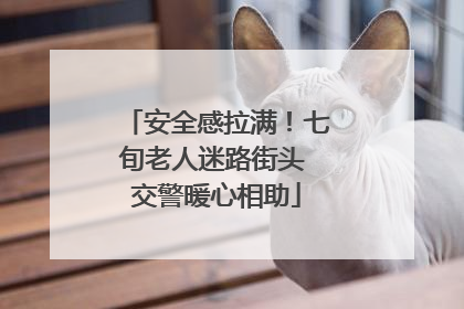 安全感拉满！七旬老人迷路街头 交警暖心相助