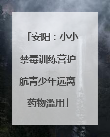 安阳：小小禁毒训练营护航青少年远离药物滥用
