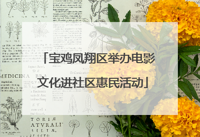 宝鸡凤翔区举办电影文化进社区惠民活动
