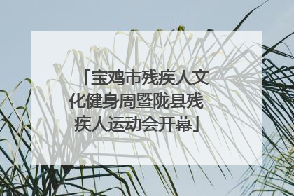 宝鸡市残疾人文化健身周暨陇县残疾人运动会开幕