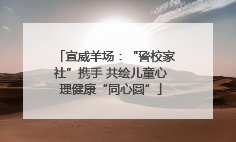 宣威羊场：“警校家社”携手 共绘儿童心理健康“同心圆”