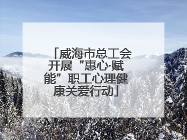 威海市总工会开展“惠心·赋能”职工心理健康关爱行动