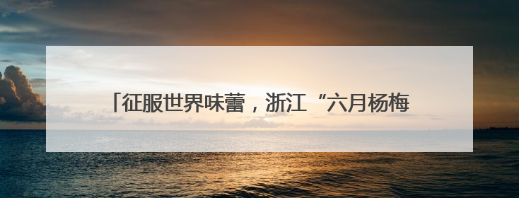 征服世界味蕾，浙江“六月杨梅红”暨慈溪杨梅季系列活动启动