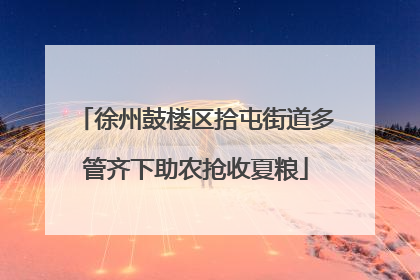 徐州鼓楼区拾屯街道多管齐下助农抢收夏粮