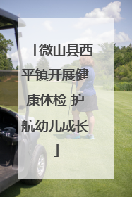 微山县西平镇开展健康体检 护航幼儿成长