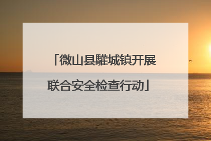 微山县驩城镇开展联合安全检查行动