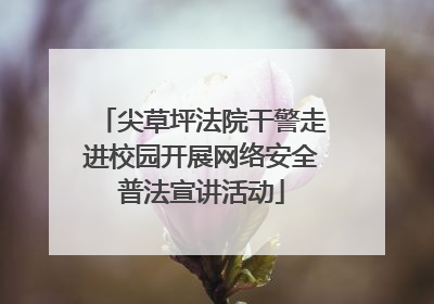 尖草坪法院干警走进校园开展网络安全普法宣讲活动