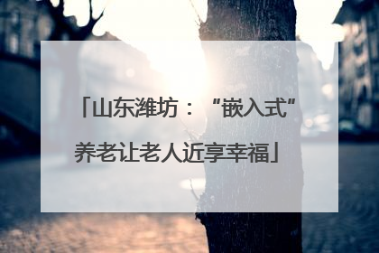 山东潍坊：“嵌入式”养老让老人近享幸福