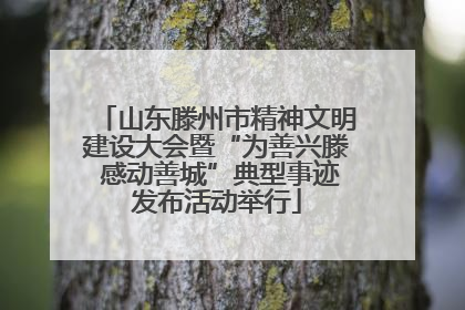 山东滕州市精神文明建设大会暨“为善兴滕 感动善城”典型事迹发布活动举行