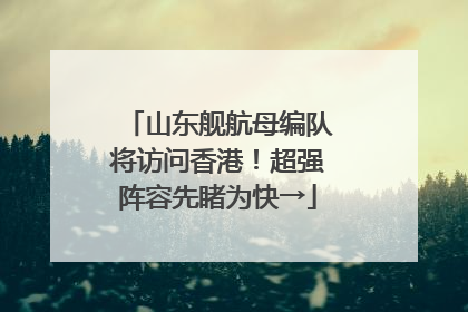 山东舰航母编队将访问香港！超强阵容先睹为快→