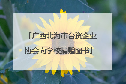 广西北海市台资企业协会向学校捐赠图书