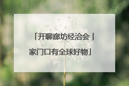 开聊廊坊经洽会丨家门口有全球好物