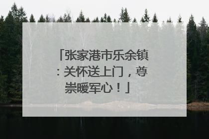 张家港市乐余镇：关怀送上门，尊崇暖军心！