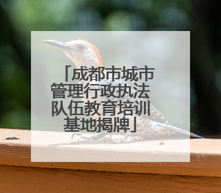 成都市城市管理行政执法队伍教育培训基地揭牌