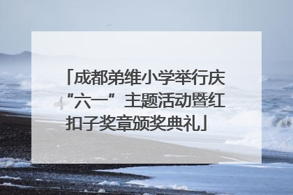 成都弟维小学举行庆“六一”主题活动暨红扣子奖章颁奖典礼
