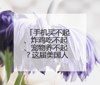 手机买不起、炸鸡吃不起、宠物养不起？这届美国人活得好难