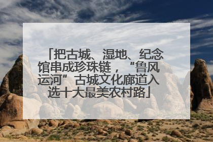 把古城、湿地、纪念馆串成珍珠链，“鲁风运河”古城文化廊道入选十大最美农村路