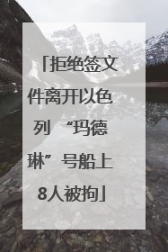 拒绝签文件离开以色列 “玛德琳”号船上8人被拘