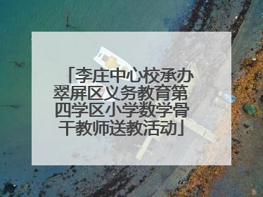 李庄中心校承办翠屏区义务教育第四学区小学数学骨干教师送教活动