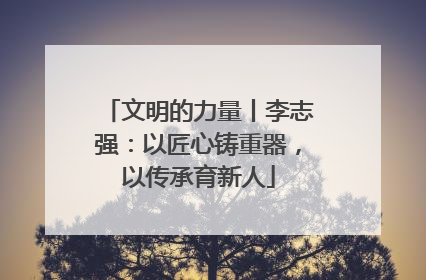 文明的力量丨李志强：以匠心铸重器，以传承育新人