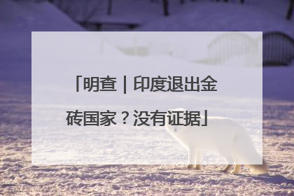 明查｜印度退出金砖国家？没有证据