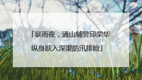暴雨夜，通山辅警邱荣华纵身跃入深渠防汛排险