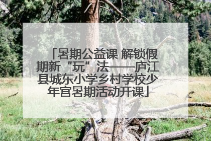 暑期公益课 解锁假期新“玩”法——庐江县城东小学乡村学校少年宫暑期活动开课