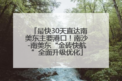 最快30天直达南美东主要港口！南沙-南美东“金砖快航”全面升级优化