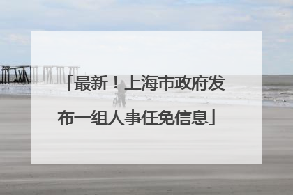 最新！上海市政府发布一组人事任免信息