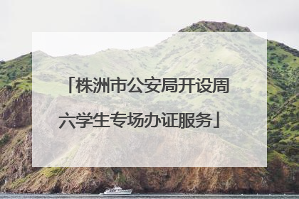 株洲市公安局开设周六学生专场办证服务