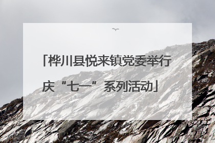 桦川县悦来镇党委举行庆“七一”系列活动