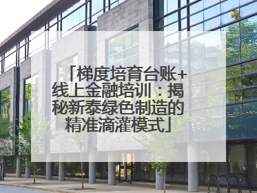 梯度培育台账+线上金融培训：揭秘新泰绿色制造的精准滴灌模式