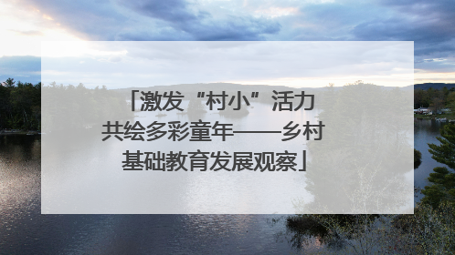 激发“村小”活力 共绘多彩童年——乡村基础教育发展观察