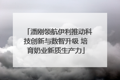 潘刚领航伊利推动科技创新与数智升级 培育奶业新质生产力
